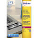 Etiket Avery L6008-20 25.4x10mm zilver 3780 stuks