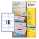 Etiket Avery J8173-25 99.1x57mm wit 250 stuks