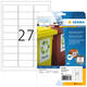 Etiket HERMA 4864 63.5x29.6mm weerbestendig wit 270 stuks