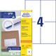 Etiket Avery 3483-200 105x148mm A6 wit 800 stuks