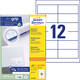 Etiket Avery 3659-200 97x42.3mm wit 2400 stuks