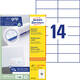 Etiket Avery 3653-200 105x42.3mm wit 2800 stuks