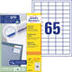 Etiket Avery 3666-200 38x21.2mm wit 13000 stuks