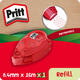 Lijmroller Pritt Compact permanent 10m op blister