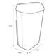 Afvalbak Katrin open inworp 50 liter wit 91912