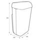Afvalbak Katrin open inworp 25 liter wit 91899