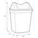 Dameshygiënebak Katrin 8 liter wit 91851