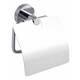 Toiletrolhouder met deksel tesa® Smooz hoogglans verchroomd metaal zelfklevend