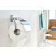 Toiletrolhouder met deksel tesa® Smooz hoogglans verchroomd metaal zelfklevend
