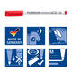 Whiteboardmarker Staedtler 301 rond assorti 1mm 4stuks