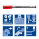 Viltstift Staedtler Lumocolor 316 non permanent F rood