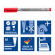 Viltstift Staedtler Lumocolor 315 non permanent M assorti 4 stuks