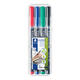 Viltstift Staedtler Lumocolor 317 permanent M set à 3 +1 stuk gratis