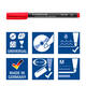 Viltstift Staedtler Lumocolor 317 permanent M set à 3 +1 stuk gratis