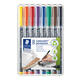 Viltstift Staedtler Lumocolor 318 permanent F set à 8 stuks assorti