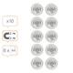 Glasbordmagneet Nobo extra sterk 32mm 10 stuks