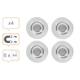 Glasbordmagneet Nobo extra sterk 32mm transparant 4 stuks