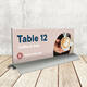 Tafelnaambord Europel 105x297mm acryl aluminium