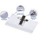 Badge Europel met clip en speld 75x40mm 24st