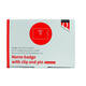 Badge Quantore met clip en speld 60x90mm