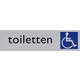 Infobord pictogram toilet rolstoel 165x44mm