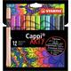 Viltstift STABILO Cappi 168/12 Arty medium assorti etui à 12 stuks