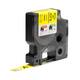 Labeltape Dymo Rhino industrieel nylon 12mm zwart op geel