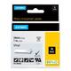 Labeltape Dymo Rhino industrieel vinyl 24mm zwart op wit
