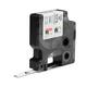 Labeltape Dymo Rhino industrieel krimpkous 9mm zwart op wit