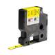 Labeltape Dymo Rhino industrieel krimpkous 9mm zwart op geel