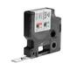 Labeltape Dymo Rhino industrieel krimpkous 12mm zwart op wit