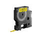 Labeltape Dymo LabelManager D1 polyester 6mm zwart op geel