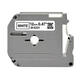 Labeltape Brother P-touch M-K231 ongelamineerd 12mm zwart op wit