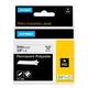 Labeltape Dymo Rhino industrieel polyester 9mm zwart op wit