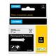 Labeltape Dymo Rhino industrieel polyester 24mm zwart op wit