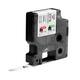 Labeltape Dymo Rhino industrieel vinyl 9mm zwart op wit