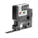 Labeltape Dymo Rhino industrieel vinyl 12mm wit op zwart