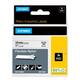 Labeltape Dymo Rhino industrieel nylon 24mm zwart op wit