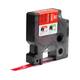 Labeltape Dymo Rhino industrieel vinyl 12mm wit op rood