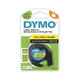 Labeltape Dymo LetraTag plastic 12mm zwart op geel