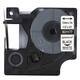Labeltape Quantore 45013 12mmx7m zwart op wit