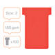 T-kaart Nobo nr.2 48mm rood 100 stuks