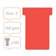 T-kaart Nobo nr.2 48mm rood 100 stuks