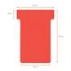 T-kaart Nobo nr.2 48mm rood 100 stuks