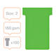 T-kaart Nobo nr.2 48mm groen 100 stuks