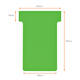 T-kaart Nobo nr.2 48mm groen 100 stuks