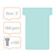 T-kaart Nobo nr.2 48mm blauw 100 stuks