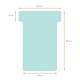 T-kaart Nobo nr.2 48mm blauw 100 stuks