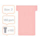 T-kaart Nobo nr.2 48mm roze 100 stuks