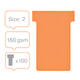 T-kaart Nobo nr.2 48mm oranje 100 stuks